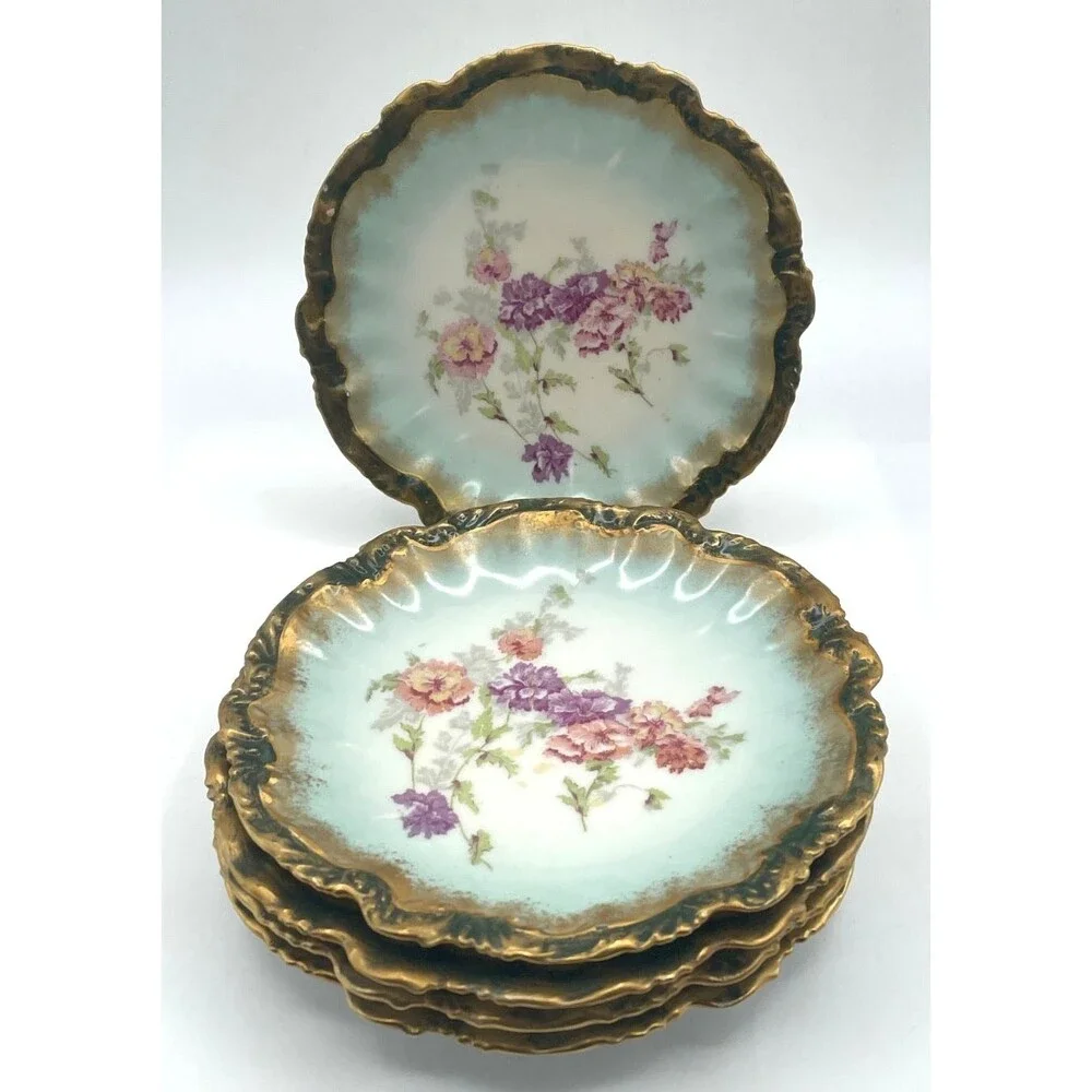 Set Of 5 Antique COIFFE Barny & Rigoni Limoges Plates 7